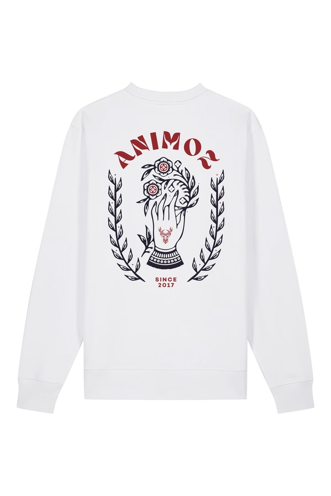 [SS25-LF-M08.4-XXS] Crewneck Hand White (XXS)