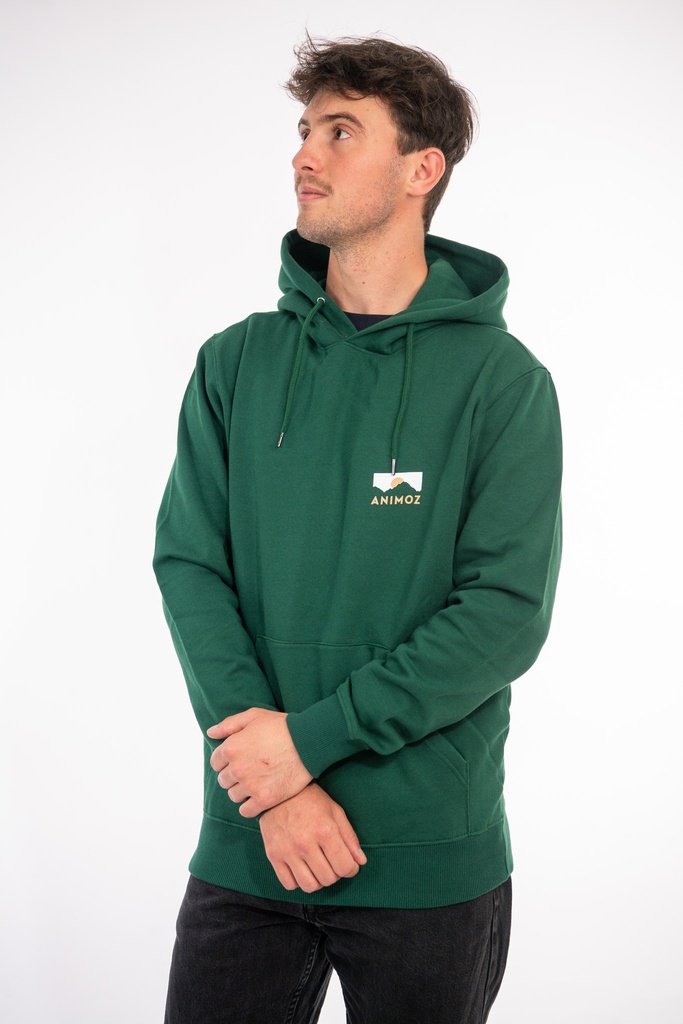 [SS24-LF-M09.3-PRINT-S] Hoodie Dawn Bottle green (S)