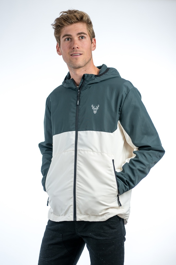 [SS25-LF-M11.2-XXS] WILD BREEZE JACKET Cream/green (XXS)