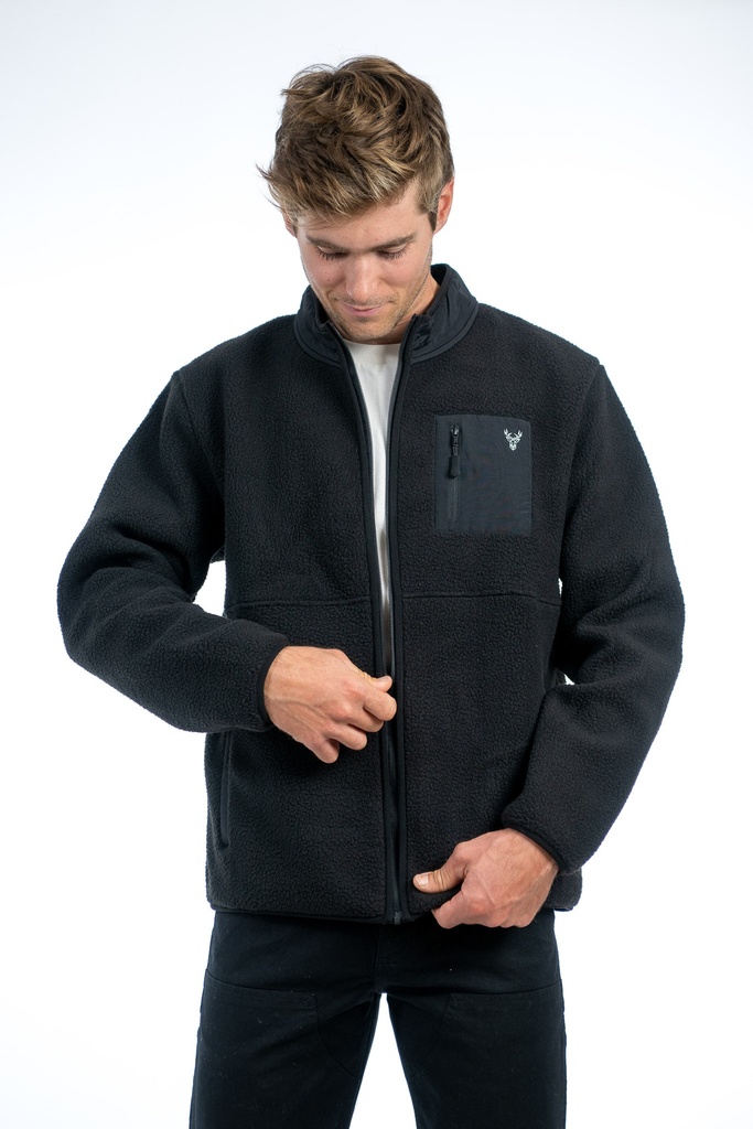 [SS25-LF-M11.3-XXS] SHERPA JACKET Black (XXS)